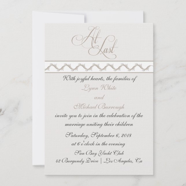 Invitation À Dernier (Devant)