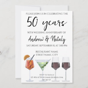 Invitation à des cocktails amusants et colorés