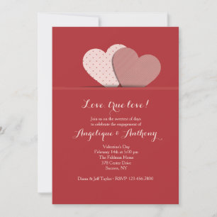 Invitation à deux coeurs