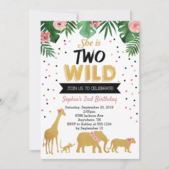 Invitation à deux safaris sauvages le 2e anniversa (Devant)