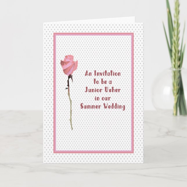 Invitation à devenir Junior Usher en Mariage d'été (Devant)