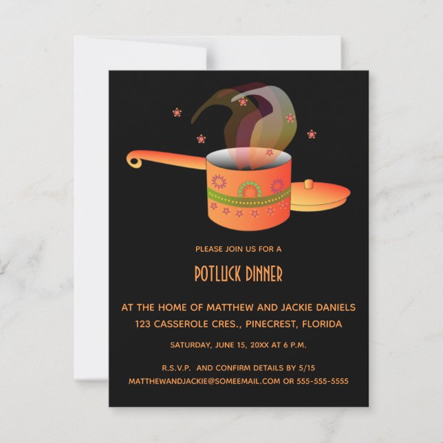 Invitation à dîner de chance de pot modifiable (Devant)