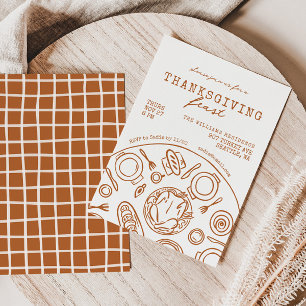 Invitation À Dîner De Thanksgiving
