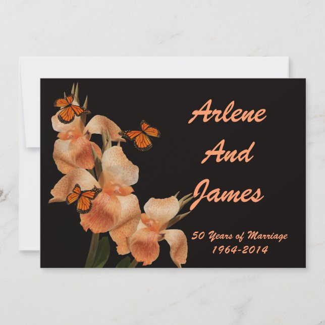 Invitation à dîner pour le 50e anniversaire sur fo (Devant)