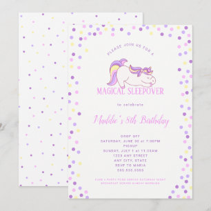 Invitation à dormir à la fête d'anniversaire de Un