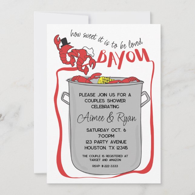 Invitation à ébullition de l'écrevisse Bayou (Devant)