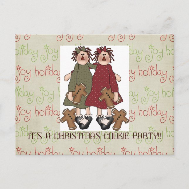 invitation à échanger des cookies de Noël (Devant)