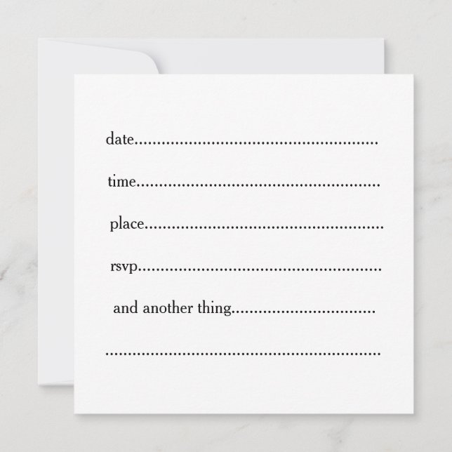 Invitation à écrire (Dos)