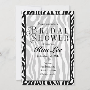 Invitation à écrire une Fête de l'mariée Zebra