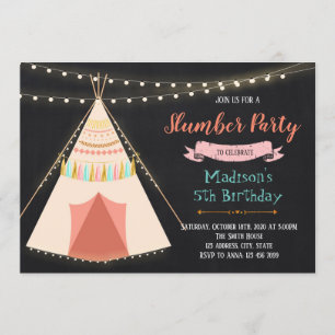 Invitation à fêter d'anniversaire de la tente de b