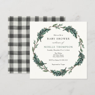 Invitation À feuillage persistant Buffalo Plaid