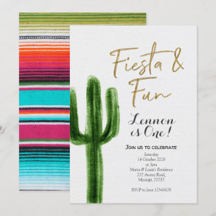 Invitation à Fiesta et Fun First Birthday