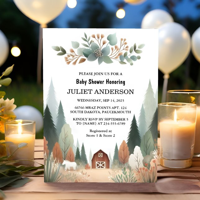 Invitation À Fun Wild Mother pour être Baby shower bois (Créateur téléchargé)