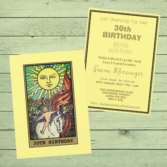 Invitation à la 30e fête d'anniversaire de la Sun  (Front And Back)