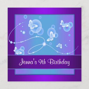Invitation à la 9e fête d'anniversaire de Purple B