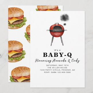 Invitation à la Baby-Q pour la fête de bébé