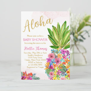 Invitation à la Baby Shower Aloha