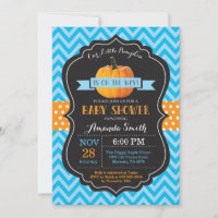 Invitation à la baby shower automnale Citrouille C