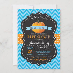 Invitation à la baby shower automnale Citrouille C