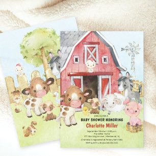Invitation à la baby shower avec des amis de la fe