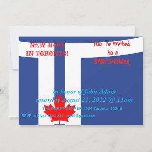 Invitation à la Baby Shower avec le drapeau de Tor