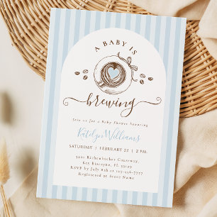 Invitation à la Baby Shower Baby Boy Is Brewing Co