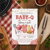Invitation à la Baby Shower BBQ Barbecue Baby-Q