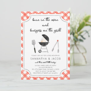 Invitation à la Baby Shower BBQ dans le jardin