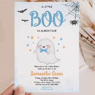 Invitation à la baby shower "Blue A Little Boo"