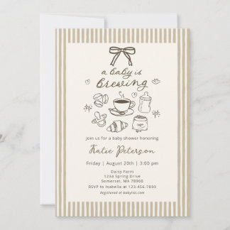 Invitation à la Baby Shower Café Bébé en Route