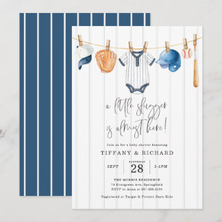 Invitation à la Baby Shower de Baseball