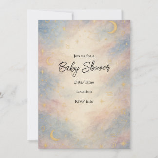 Invitation à la baby shower de constellation du zo