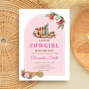 Invitation à la baby shower de la cowgirl