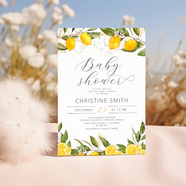 Invitation à la Baby Shower de Lemon Mama's Main S (Créateur téléchargé)