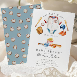 Invitation à la Baby Shower de Little Slugger Base