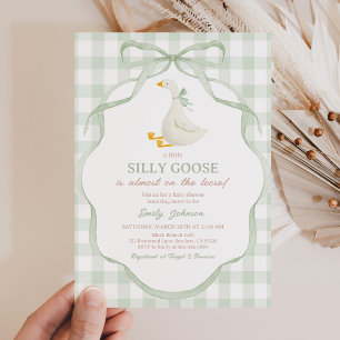 Invitation à la baby shower de l'oie et de l'oisil