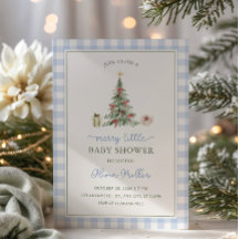 Invitation à la baby shower de Noël pour garçon