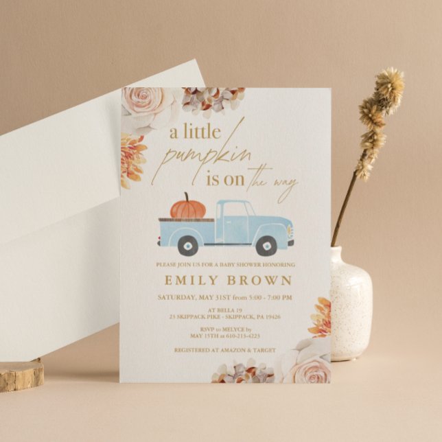 Invitation à la Baby Shower de Petit Garçon Citrou (Créateur téléchargé)