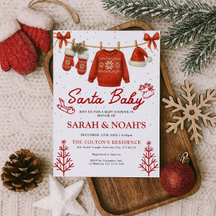 Invitation à la Baby Shower de Santa 