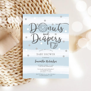 Invitation à la baby shower Donuts & Diapers