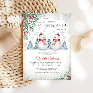 Invitation à la Baby Shower du Bonhomme de Neige d