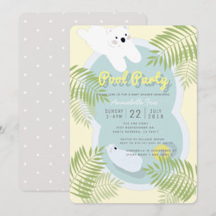 Invitation à la Baby Shower Fête au bord de la pis