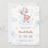 Invitation à la baby shower Hello Baby | Cieux Ble
