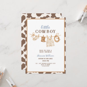 Invitation à la baby shower Howdy Little Cowboy