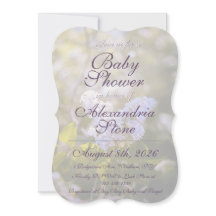 Invitation à la baby shower lilas