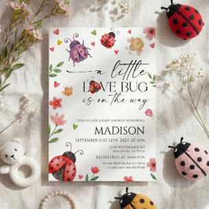 Invitation à la baby shower Little Love Bug