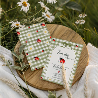 Invitation à la baby shower Love Bug
