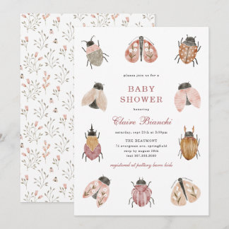 Invitation à la baby shower Lovebug Baby