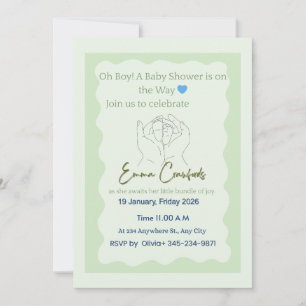 Invitation à la baby shower Oh Boy