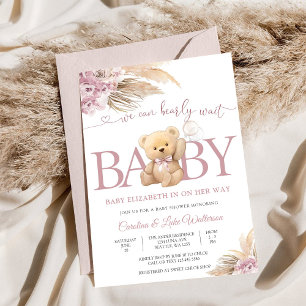 Invitation à la Baby Shower : Ours en Attente